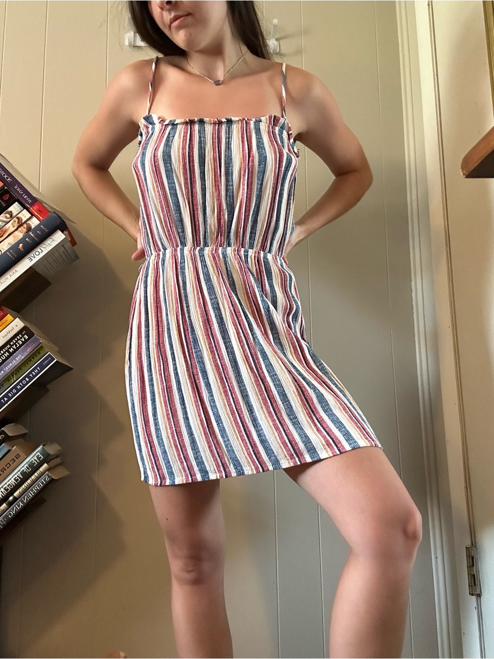 Rue21 Striped Summer Dress - Pink, Blue & Cream